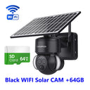 SHIWOJIA 6MP Solar Camera 4G Sim Card Outdoor 12X Zoom