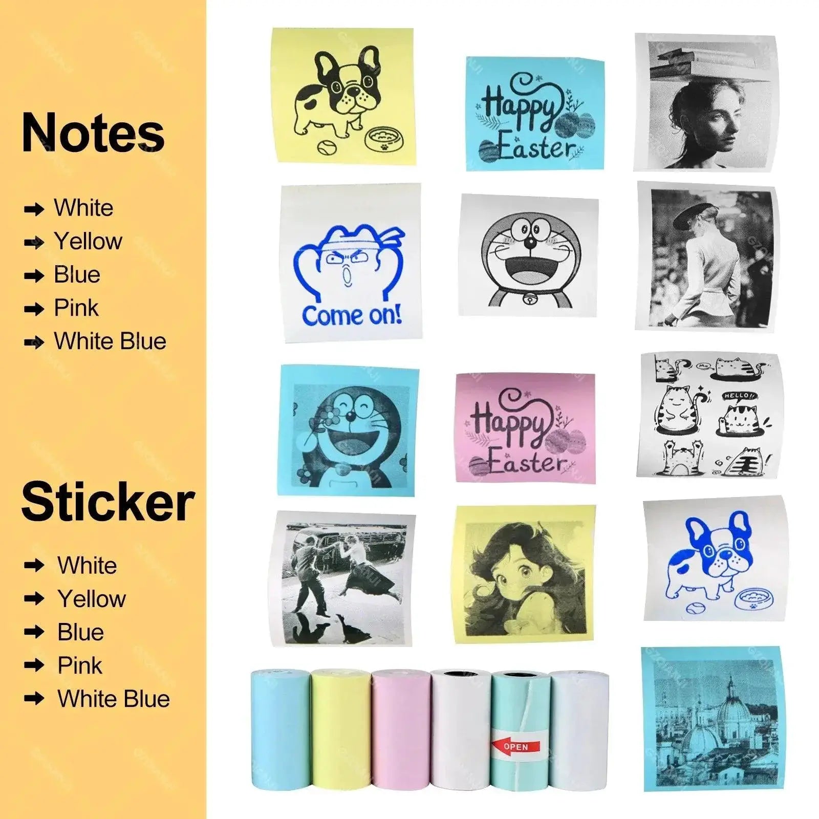 Peripage A6 Thermal Sticker Paper Rolls For DIY Projects
