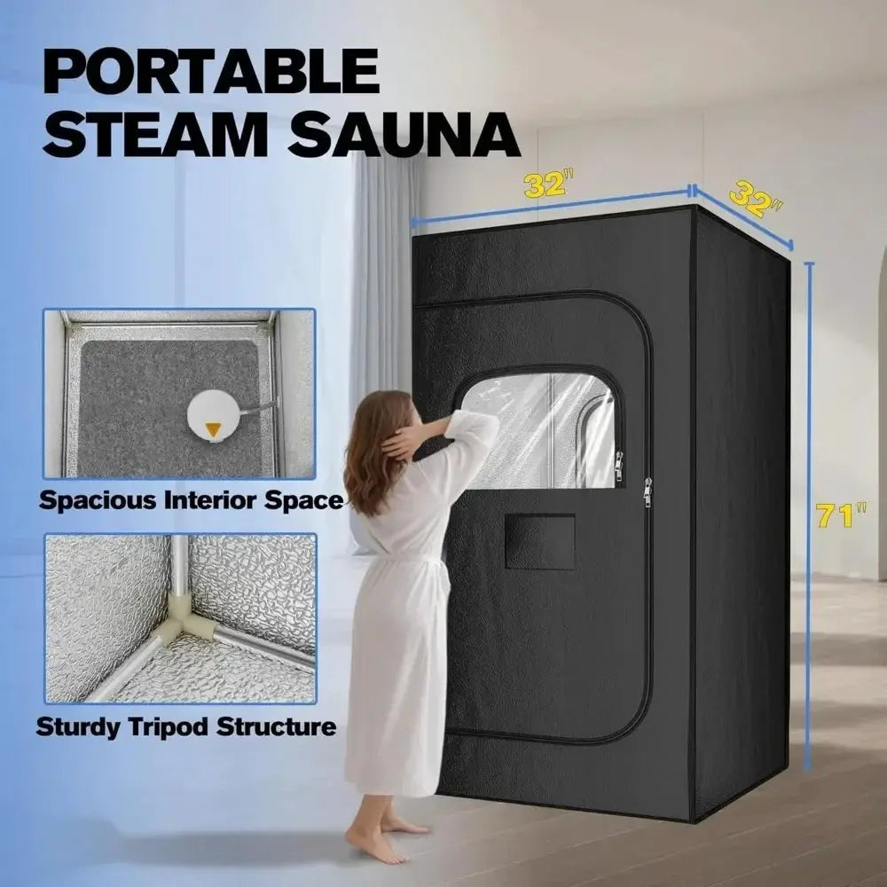 Portable Indoor Foldable Steam Sauna Box for Home Spa - OurLum.com