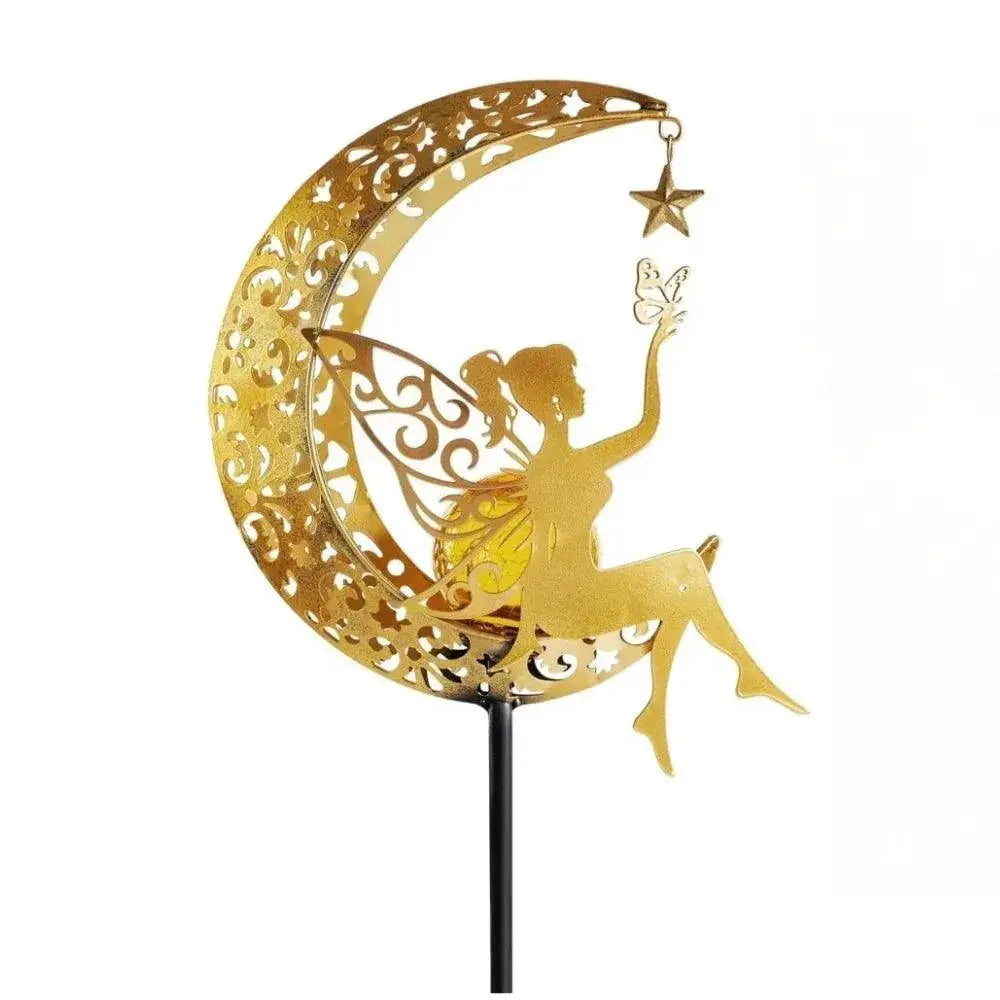 Outdoor Solar Moon Fairy Garden Flower Light Lantern