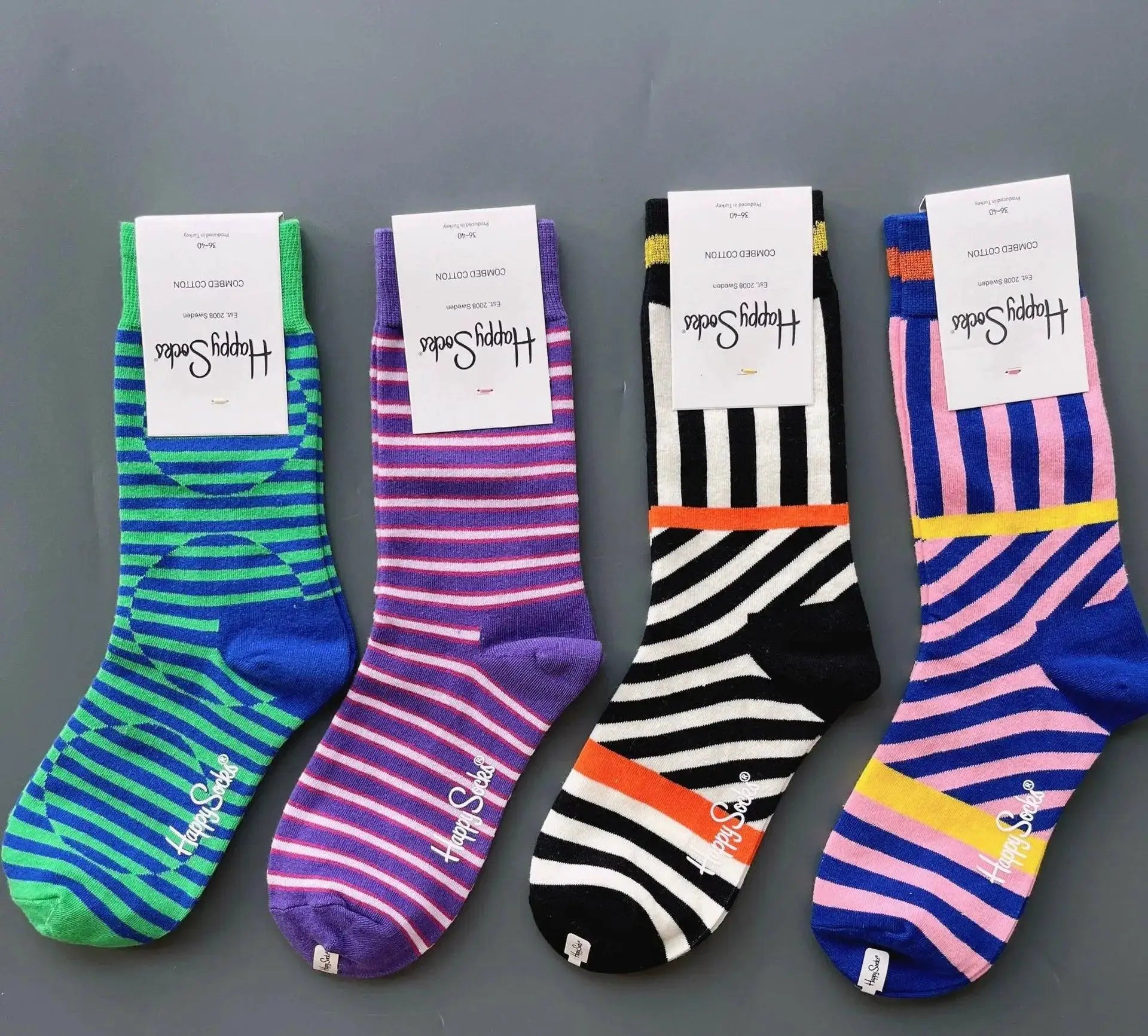 Cheerful Vibes Unisex Crew Socks Colorful Comfort Everyday