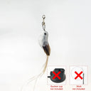 Handfree Cat Wand with Bell & Feather Toy for Cats