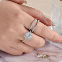 Moissanite Ring in Sterling Silver Newshe