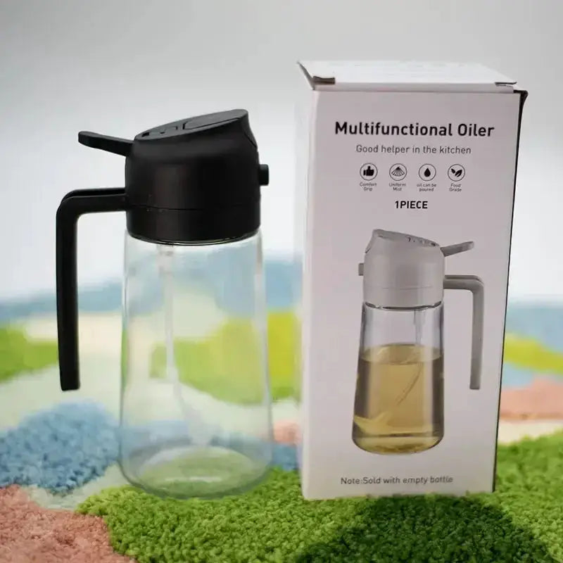 2in1 Glass Oil Sprayer Bottle 500ml For BBQ And Kitchen Tools - OurLum.com