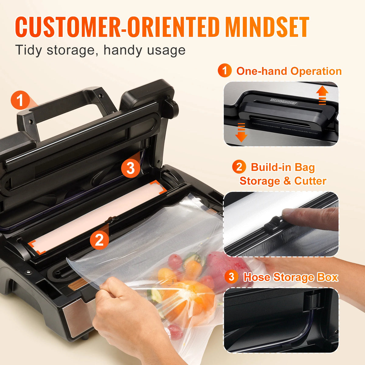 SucceBuy Vacuum Sealer Food Packaging Machine with Free Vacuum — product view 5