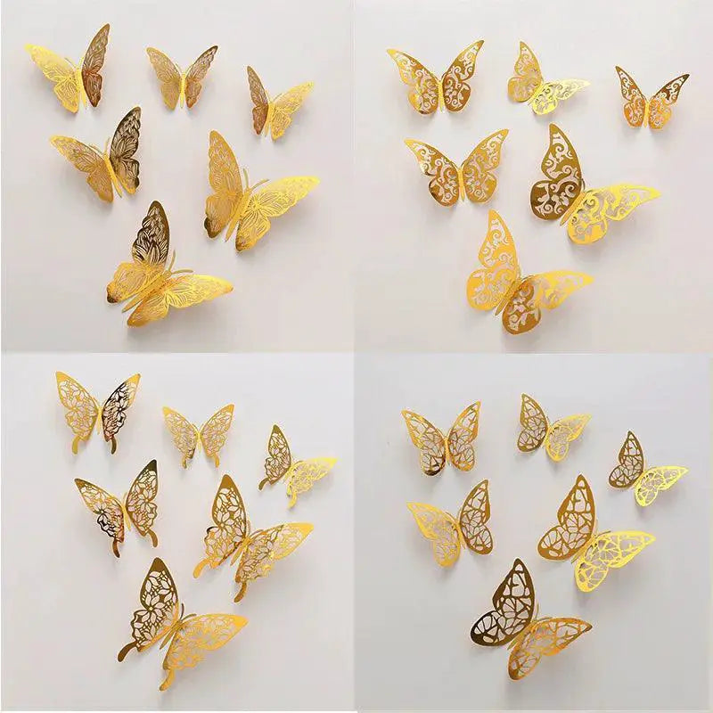 Butterfly Cake Toppers 12 Pcs Set Wedding Party Decor