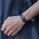 Men's Magnetic Titanium Bracelet - Hexagonal Bead