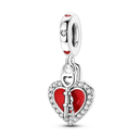 Sterling Silver Bright Red Charm