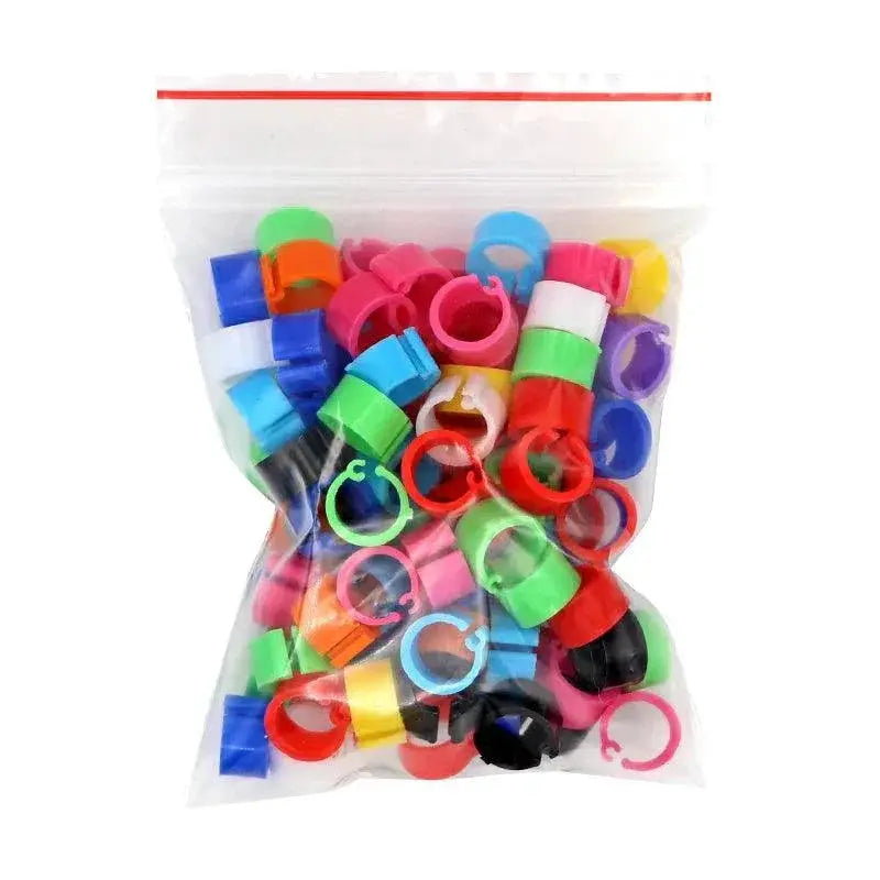 Birds Feet Ring Plastic Clip Rings Avian Comfort 100pcs