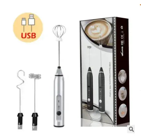 Portable Wireless Rechargeable Milk Frother Handheld Blender