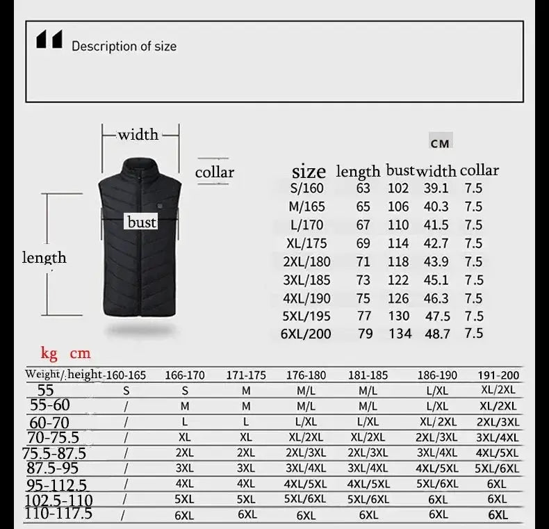 Heated Vest for Men Women Winter Warmth — product view 19