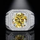 Moissanite Ring in Sterling Silver Prong NJLMP