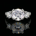 Round Moissanite Ring In Sterling