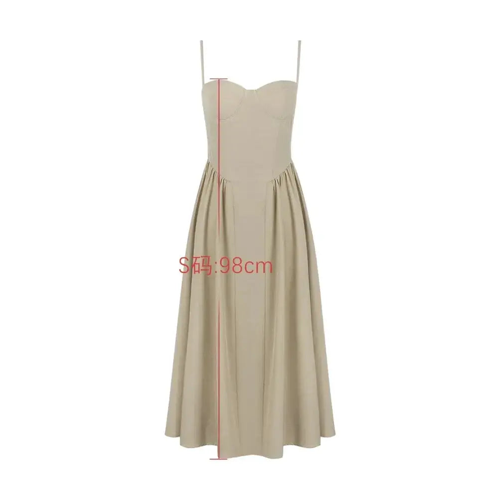Elegant Pink Midi Dress for Summer Events by Mingmingxi - OurLum.com