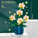 Orchid Flower Building Blocks - Romantic Home Decor Set