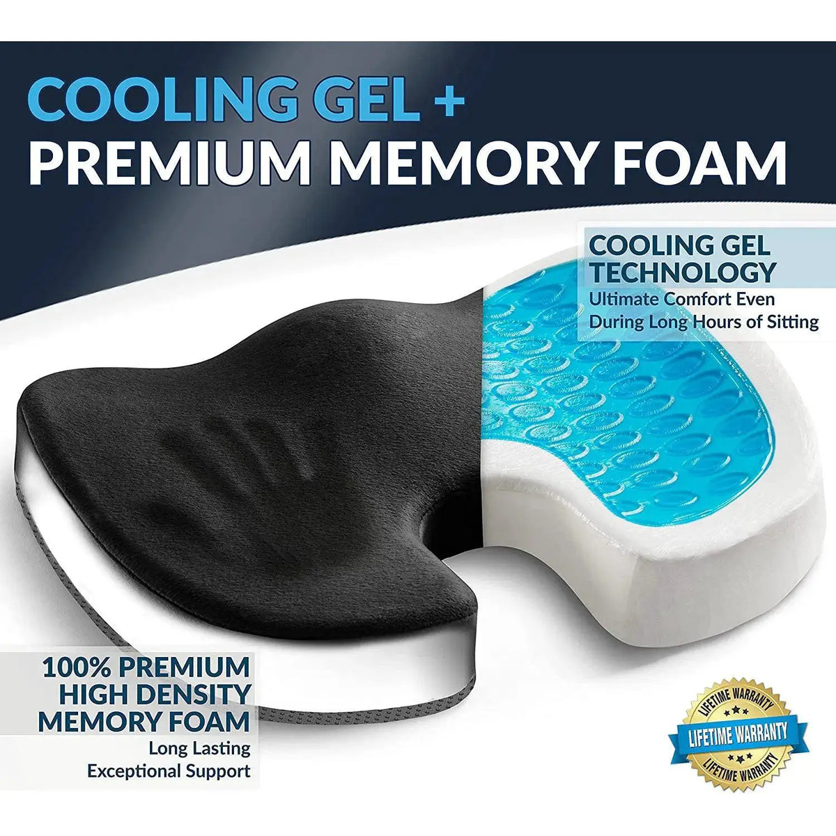 U Shaped Memory Foam Gel Cushion for Pain Relief and Comfort
