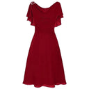High Waist Chiffon Prom Gown