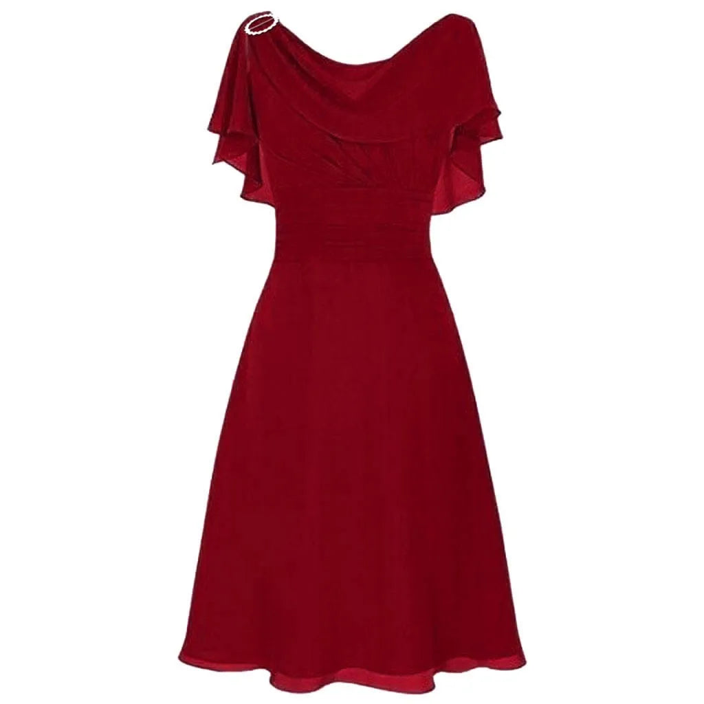 High Waist Chiffon Prom Gown