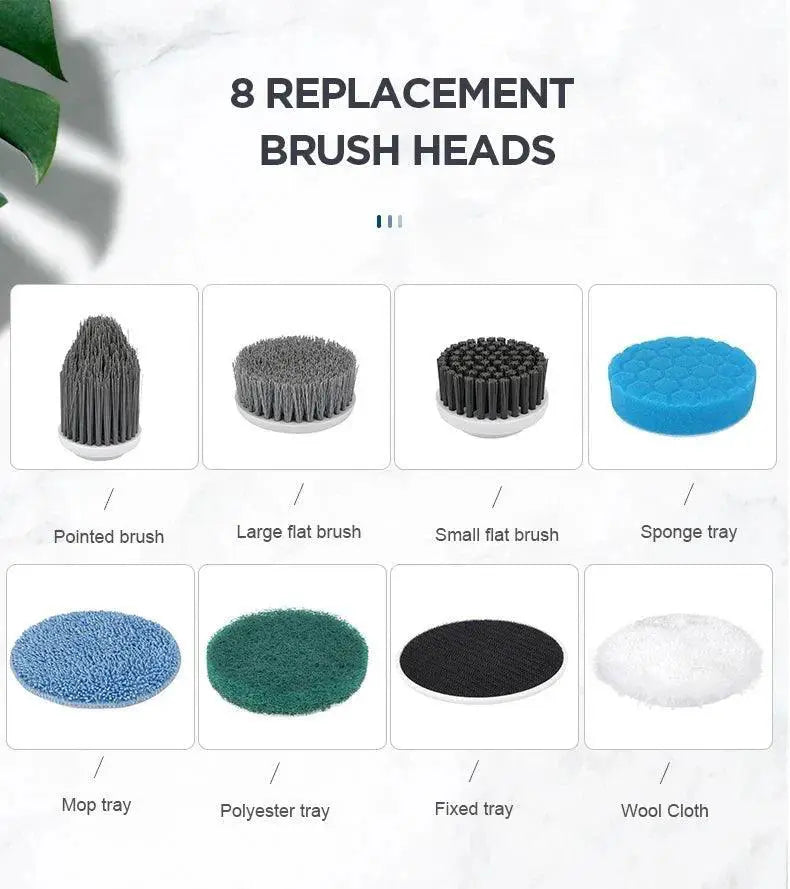 Electric Spin Cleaning Brush With LED Night Light Cordless