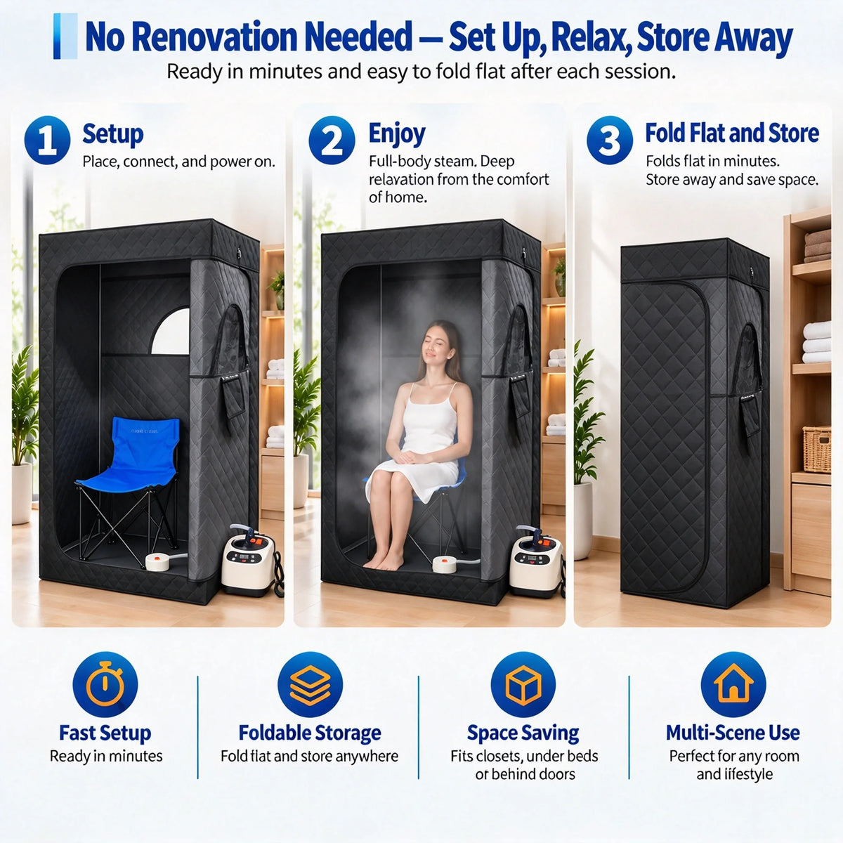 Foldable Waterproof Sauna Room