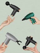 Fascia Gun: Black 4-Head Mini Multi-Stage Massage Equipment