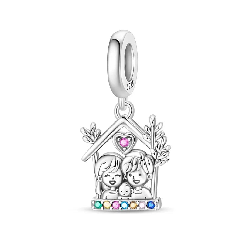 Sterling Silver Charm Beads Mask