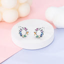 Sterling Silver Double Circle Earrings