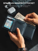 RFID Blocking Compact Bifold Wallet with Secure Protection