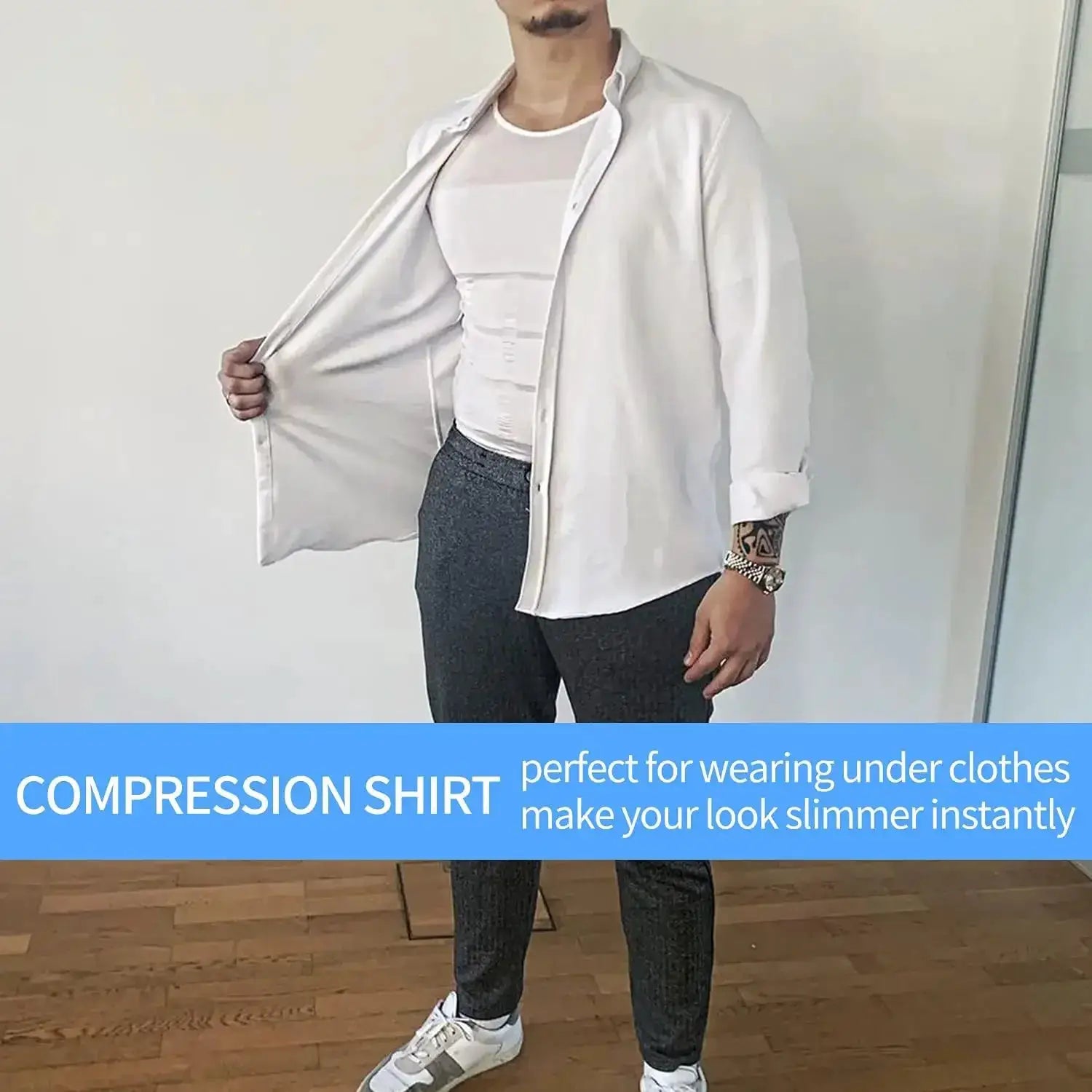 Mens Compression Slimming Corset Vest For Tummy Control