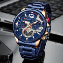 Stylish Stainless Steel Men's Watch Premium Chronograph Timepiece