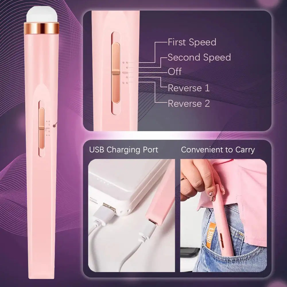 YIKOOLIN 5 in 1 Electric Nail Polish Drill Machine USB Charge Portable Manicure Set Exfoliation and Polishing for Nail Salon
