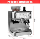 Espresso Coffee Machine Temperature Adjustable with Built-in Bean