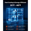 SucceBuy Cu. Ft Back Cooler with LED Lighting Adjustable