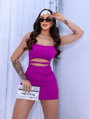 Fashion Blogger Slit Dress Stylish Side Tie Summer Dress