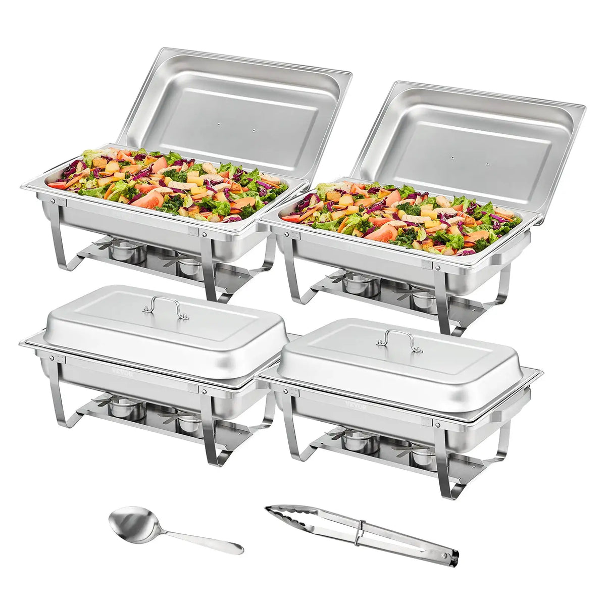 SucceBuy Rectangle Chafing Dish Packs W/ Full Size Pans Buffet — product view 10