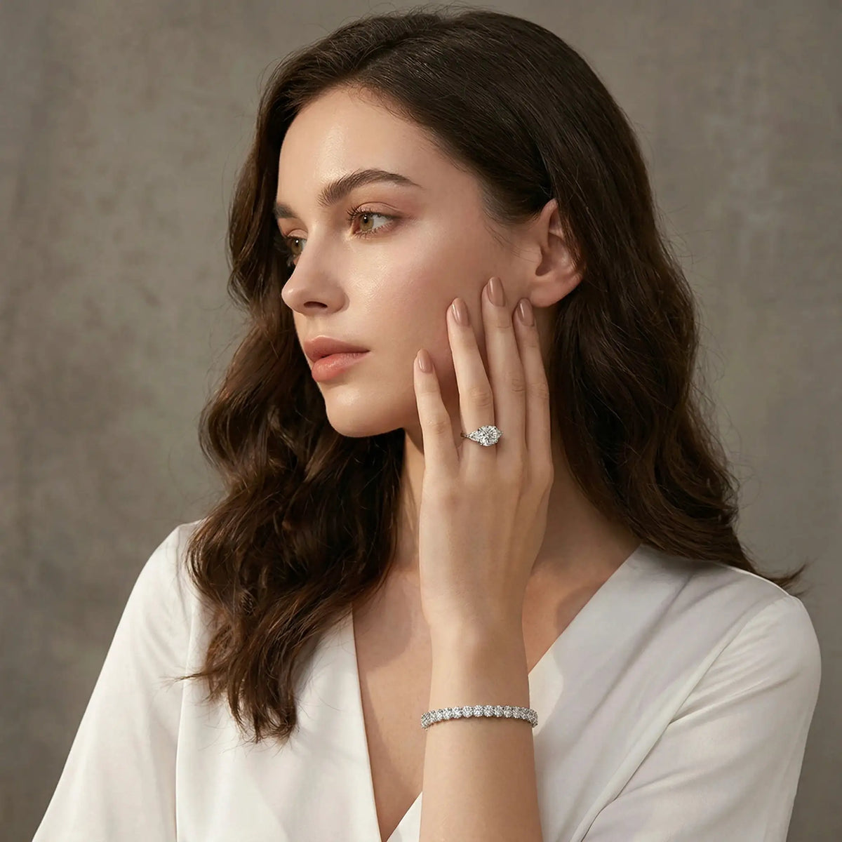 Classic Three Stone Moissanite Ring — product image 4