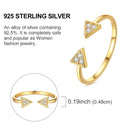 Ring Sterling Silver Sparkling Gold