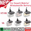18V Battery Adapter for Dyson V6 V7 V8 Makita Milwaukee Dewalt