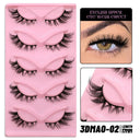 GROINNEYA Vegan 3D Mink Strip Lashes for Natural Looks