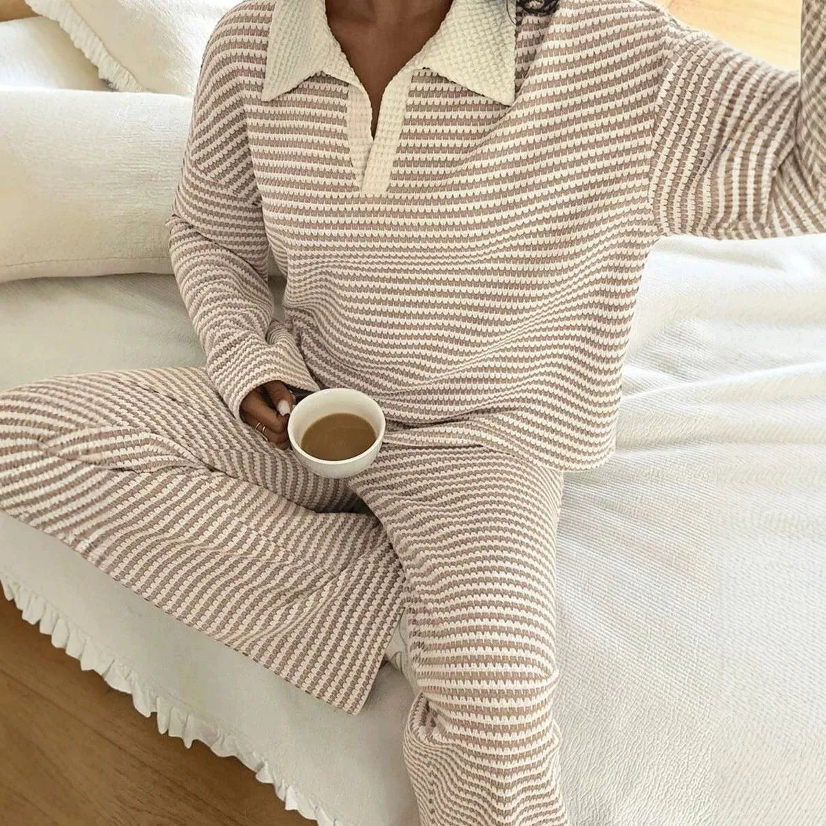 Long Sleeve Casual Pajama Set