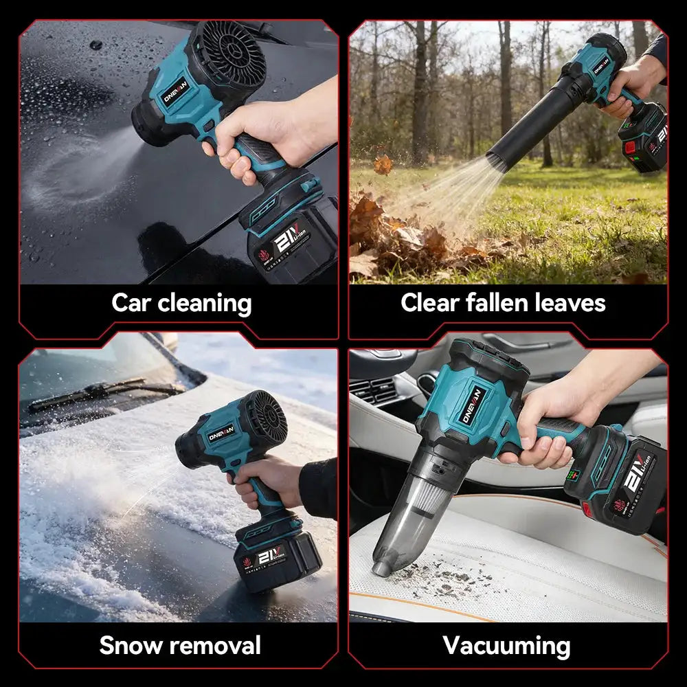 ONEVAN 3500W 350M/S Brushless Electric Blower Cordless Leaf Snow Blowing Dust Vacuuming Power Tool For Makita 18V Battery Pin