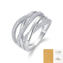Elegant Sterling Silver Silver Moissanite Gift Ring
