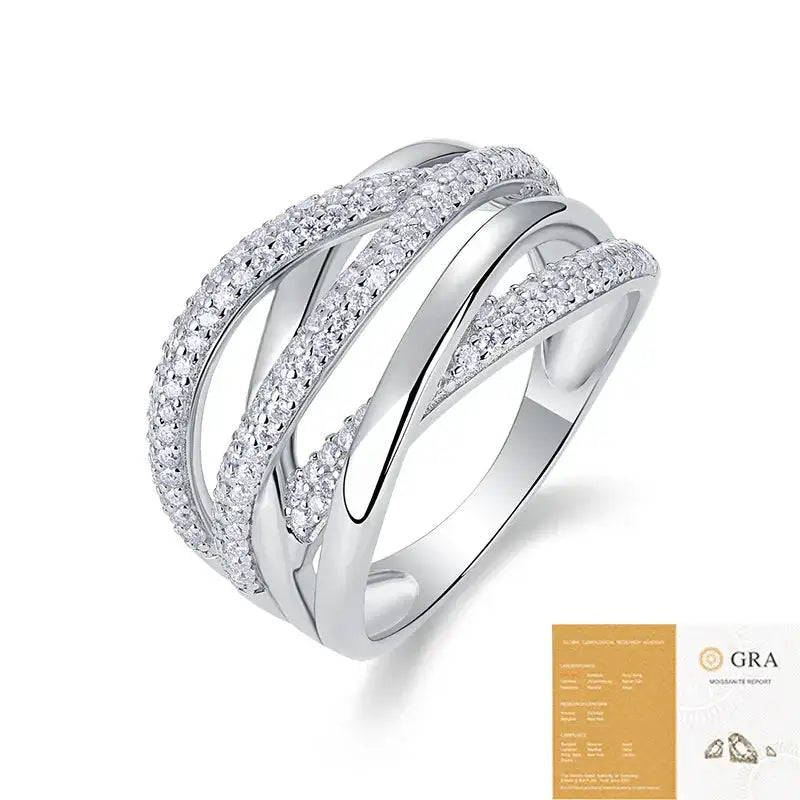 Elegant Sterling Silver Silver Moissanite Gift Ring — product image 5