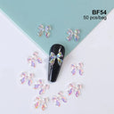 Ribbon Bow Nail Art Kit Elegant Black White Design Set