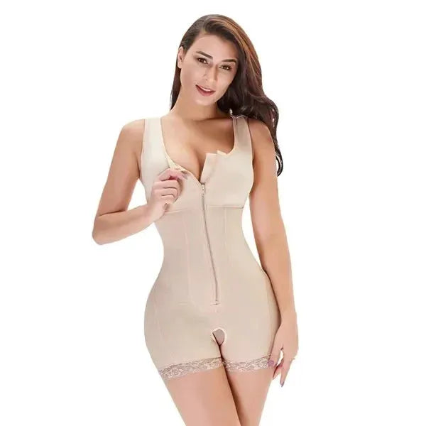 Plus Size Open Bust Shapewear Bodysuit Waist Trainer 6XL