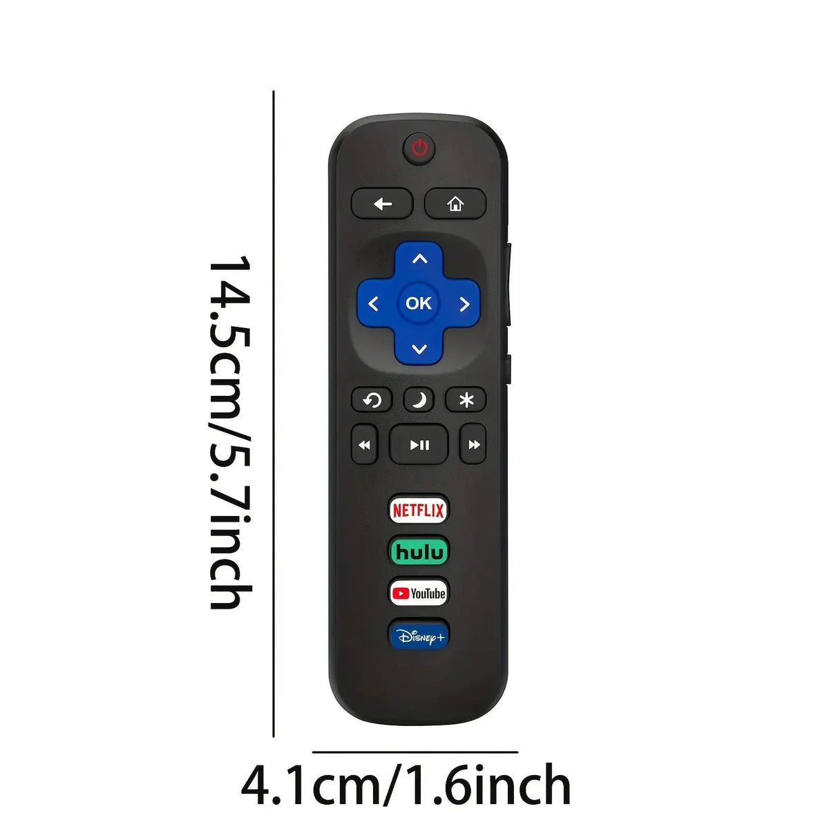 2 Pack Roku TV Replacement Remote Control for TCL Hisense Onn Philips Smart TV Not Compatible with Roku Stick and Box