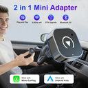 2026 Wireless CarPlay Adapter 2 in 1 Plug and Play Dongle for Apple Android