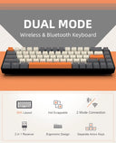 60% Wireless Mechanical Keyboard Bluetooth Dual Mode Hot-Swappable Mini 68-Key Red Switch