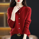 Crew Neck Knit Cardigan