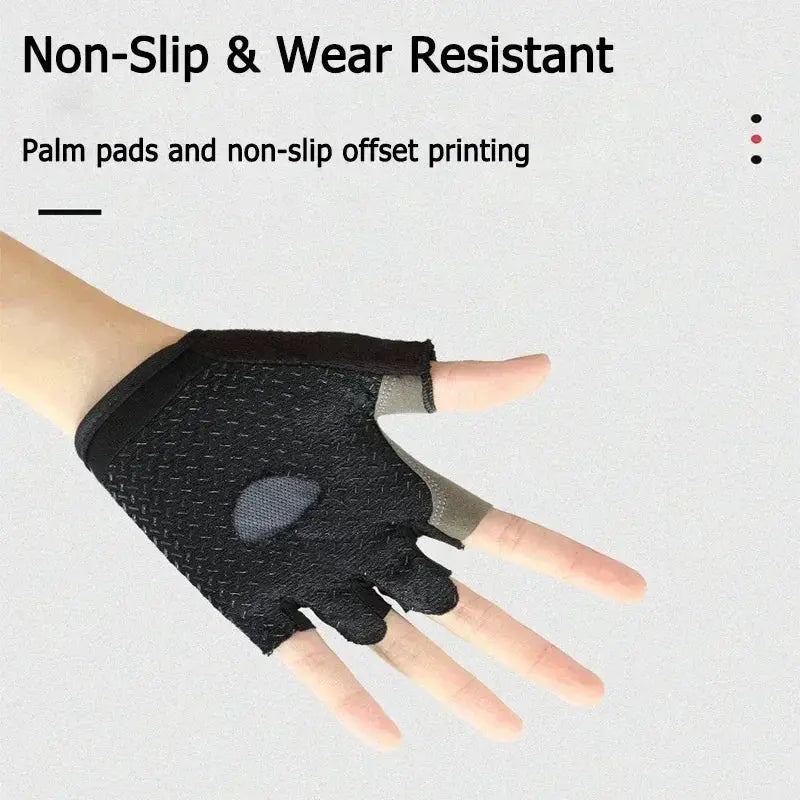 Fingerless Cycling Gloves Men Women Breathable Anti Slip